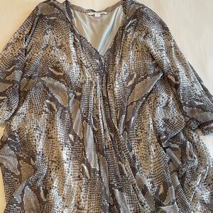 Diane von Furstenberg animal print silk top
